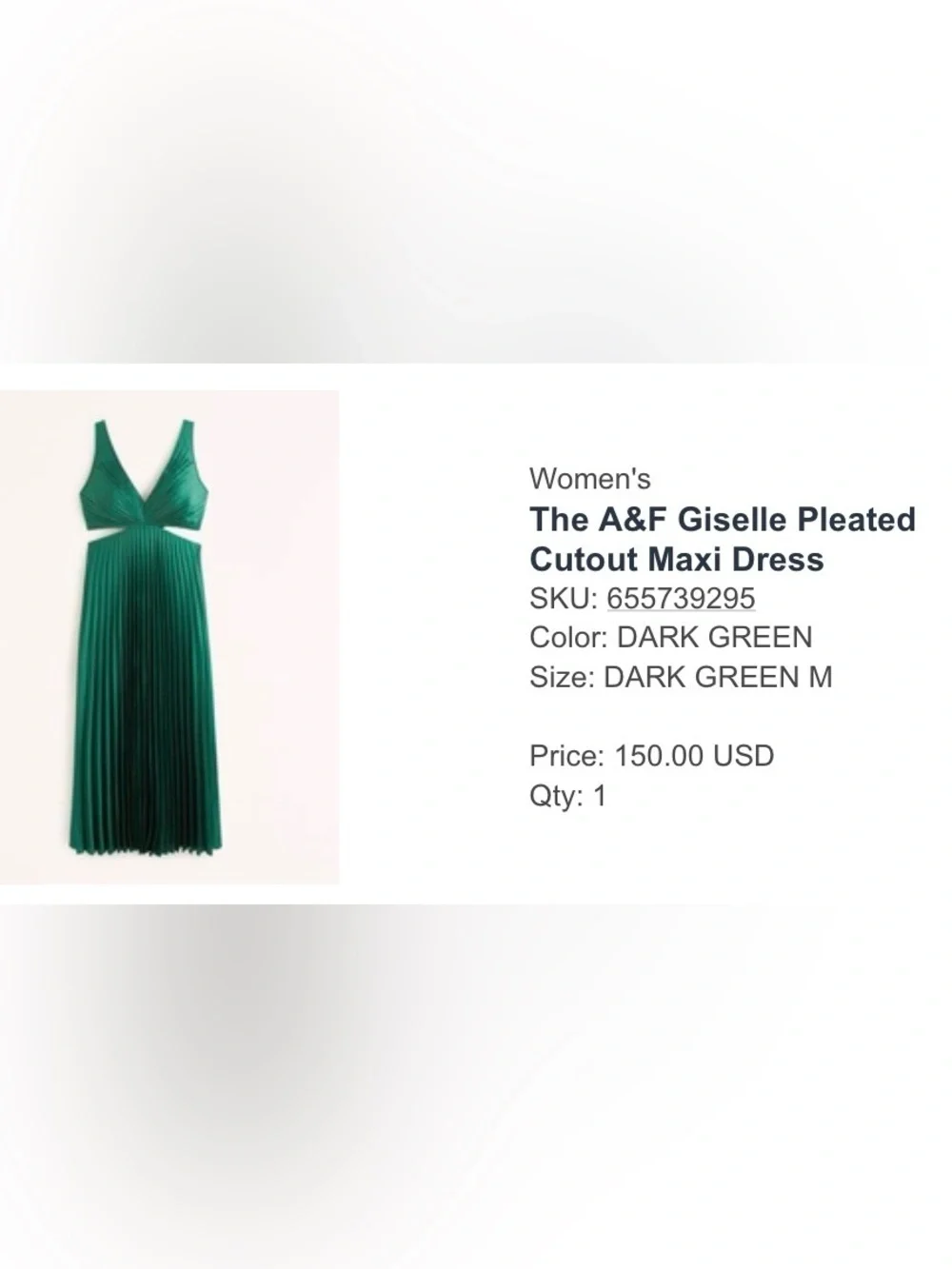 Abercrombie & Fitch The A&F Giselle Pleated Cutout Maxi Dress